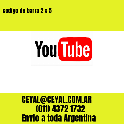 codigo de barra 2 x 5