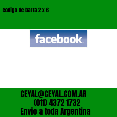 codigo de barra 2 x 6