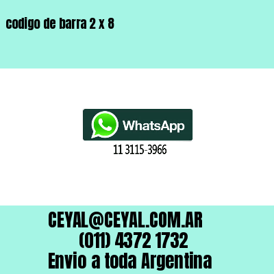 codigo de barra 2 x 8