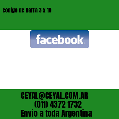codigo de barra 3 x 10
