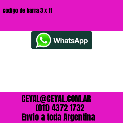 codigo de barra 3 x 11