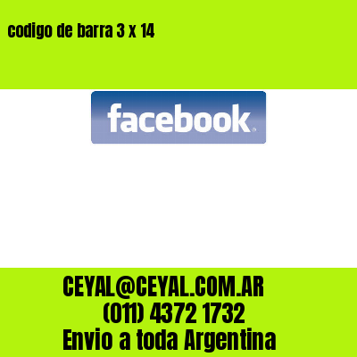codigo de barra 3 x 14