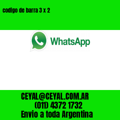 codigo de barra 3 x 2