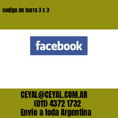 codigo de barra 3 x 3