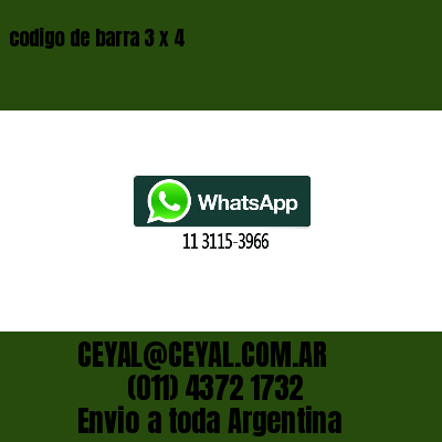 codigo de barra 3 x 4