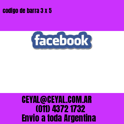 codigo de barra 3 x 5