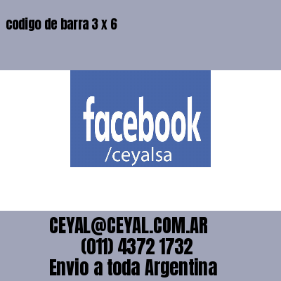 codigo de barra 3 x 6