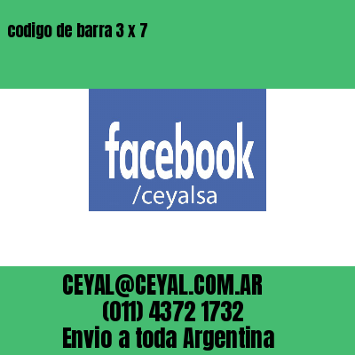 codigo de barra 3 x 7