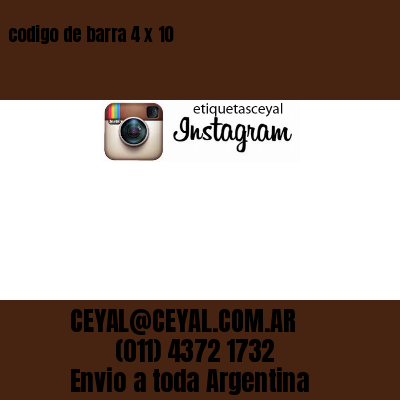 codigo de barra 4 x 10