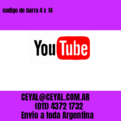 codigo de barra 4 x 14