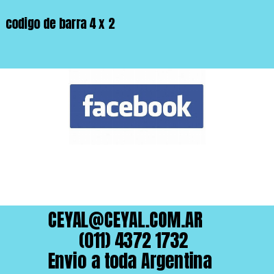 codigo de barra 4 x 2