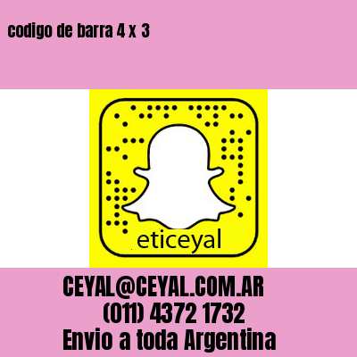 codigo de barra 4 x 3
