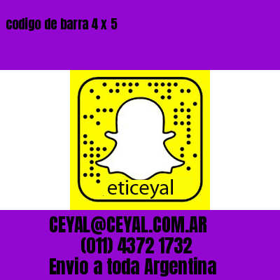 codigo de barra 4 x 5
