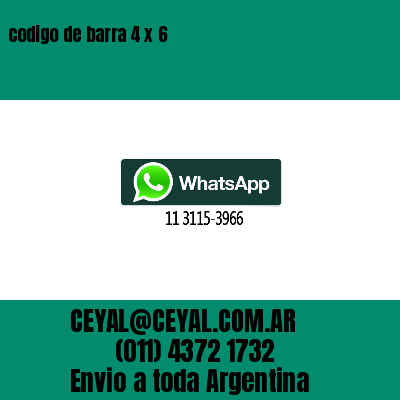 codigo de barra 4 x 6