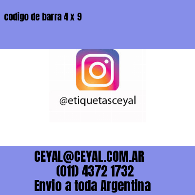 codigo de barra 4 x 9