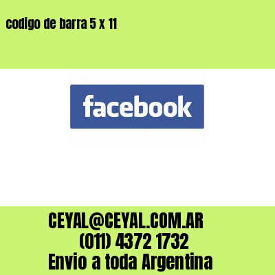 codigo de barra 5 x 11