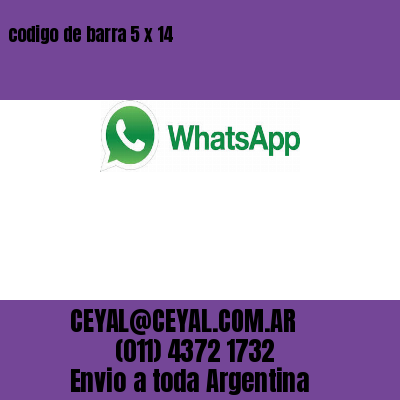 codigo de barra 5 x 14