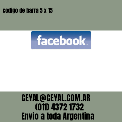 codigo de barra 5 x 15