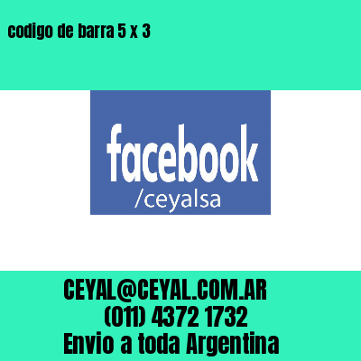 codigo de barra 5 x 3