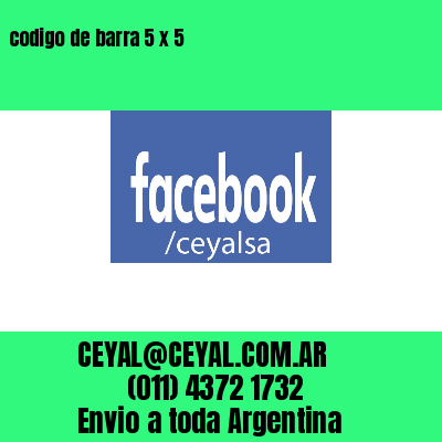 codigo de barra 5 x 5