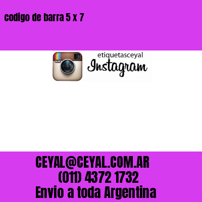 codigo de barra 5 x 7