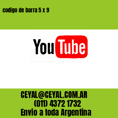 codigo de barra 5 x 9