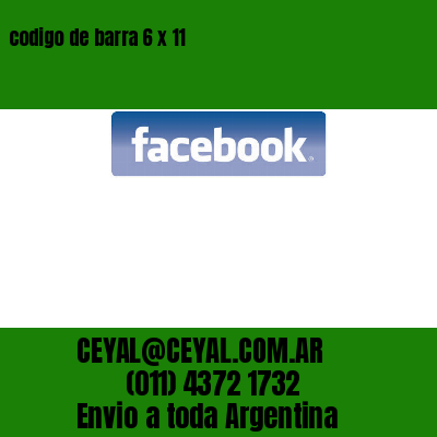 codigo de barra 6 x 11