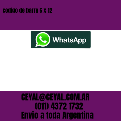 codigo de barra 6 x 12