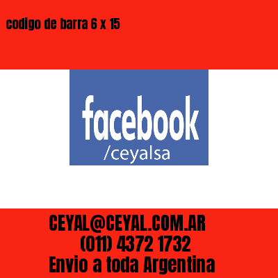 codigo de barra 6 x 15