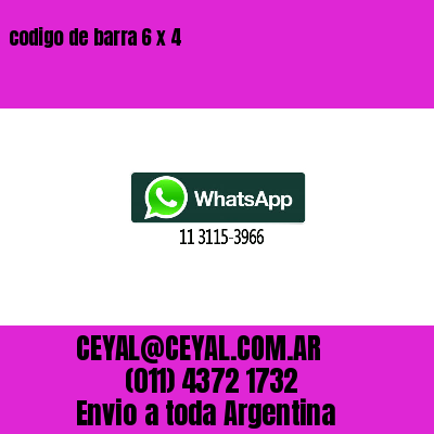 codigo de barra 6 x 4