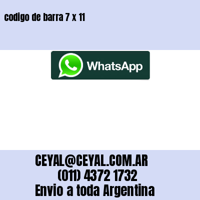 codigo de barra 7 x 11