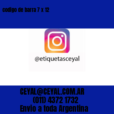 codigo de barra 7 x 12