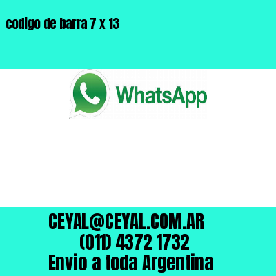 codigo de barra 7 x 13