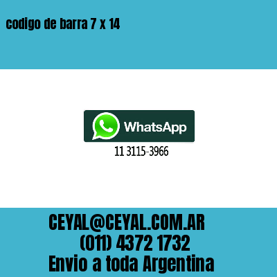 codigo de barra 7 x 14
