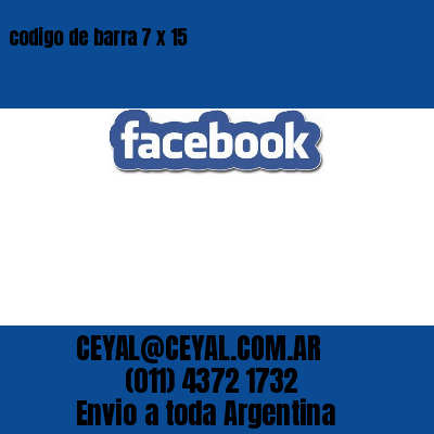 codigo de barra 7 x 15