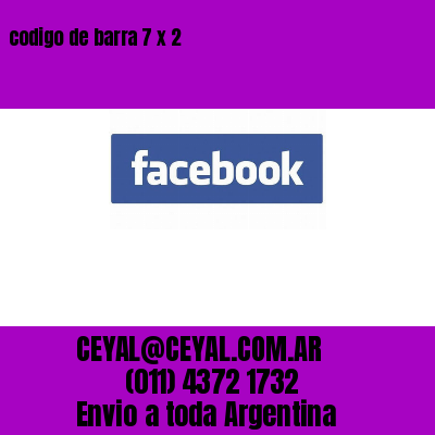 codigo de barra 7 x 2