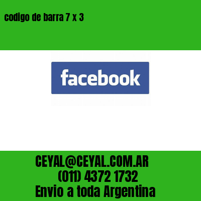 codigo de barra 7 x 3