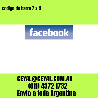 codigo de barra 7 x 4