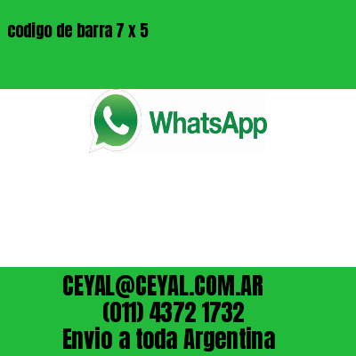 codigo de barra 7 x 5