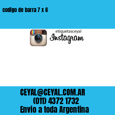 codigo de barra 7 x 6