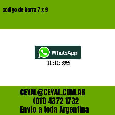 codigo de barra 7 x 9