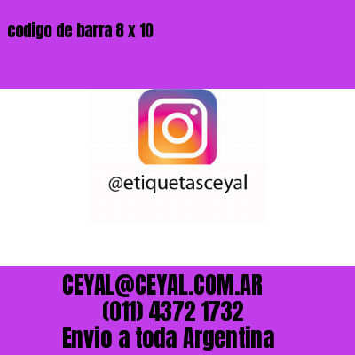 codigo de barra 8 x 10