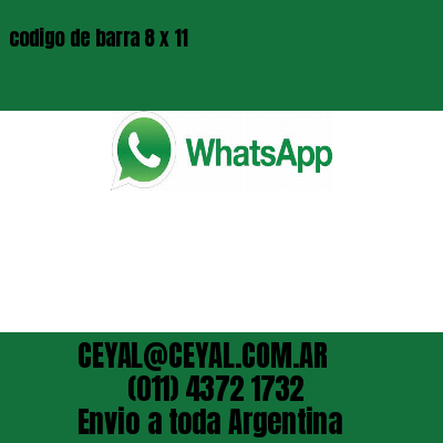 codigo de barra 8 x 11