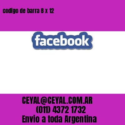 codigo de barra 8 x 12