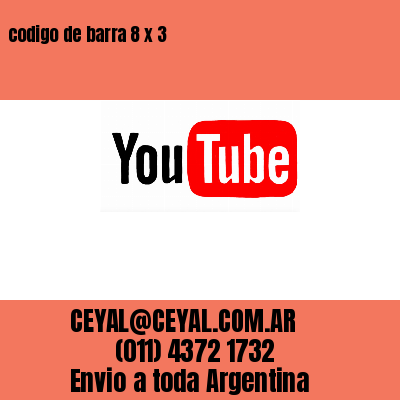 codigo de barra 8 x 3