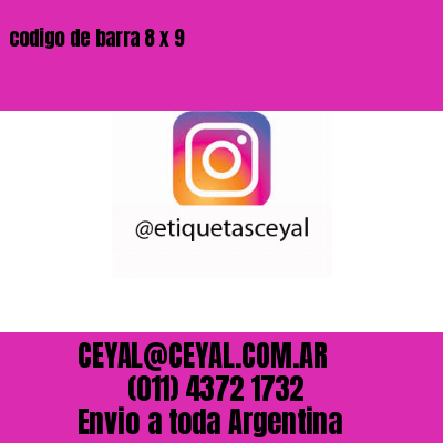 codigo de barra 8 x 9