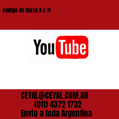 codigo de barra 9 x 11
