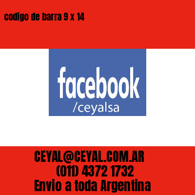 codigo de barra 9 x 14