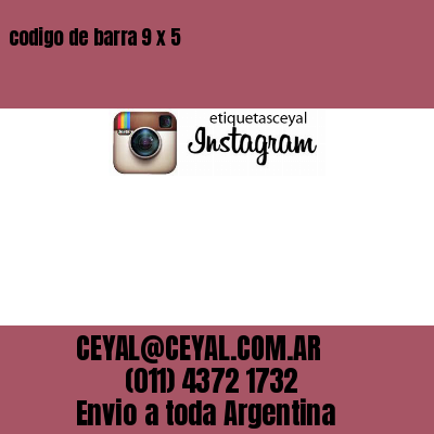 codigo de barra 9 x 5