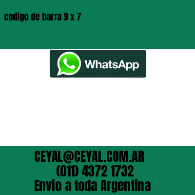 codigo de barra 9 x 7